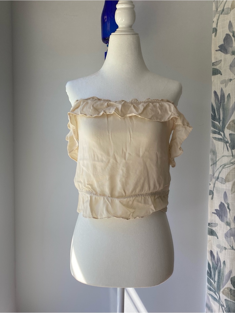 Vintage Y2K Express Off The Shoulder Ruffle Silk Fairy Top